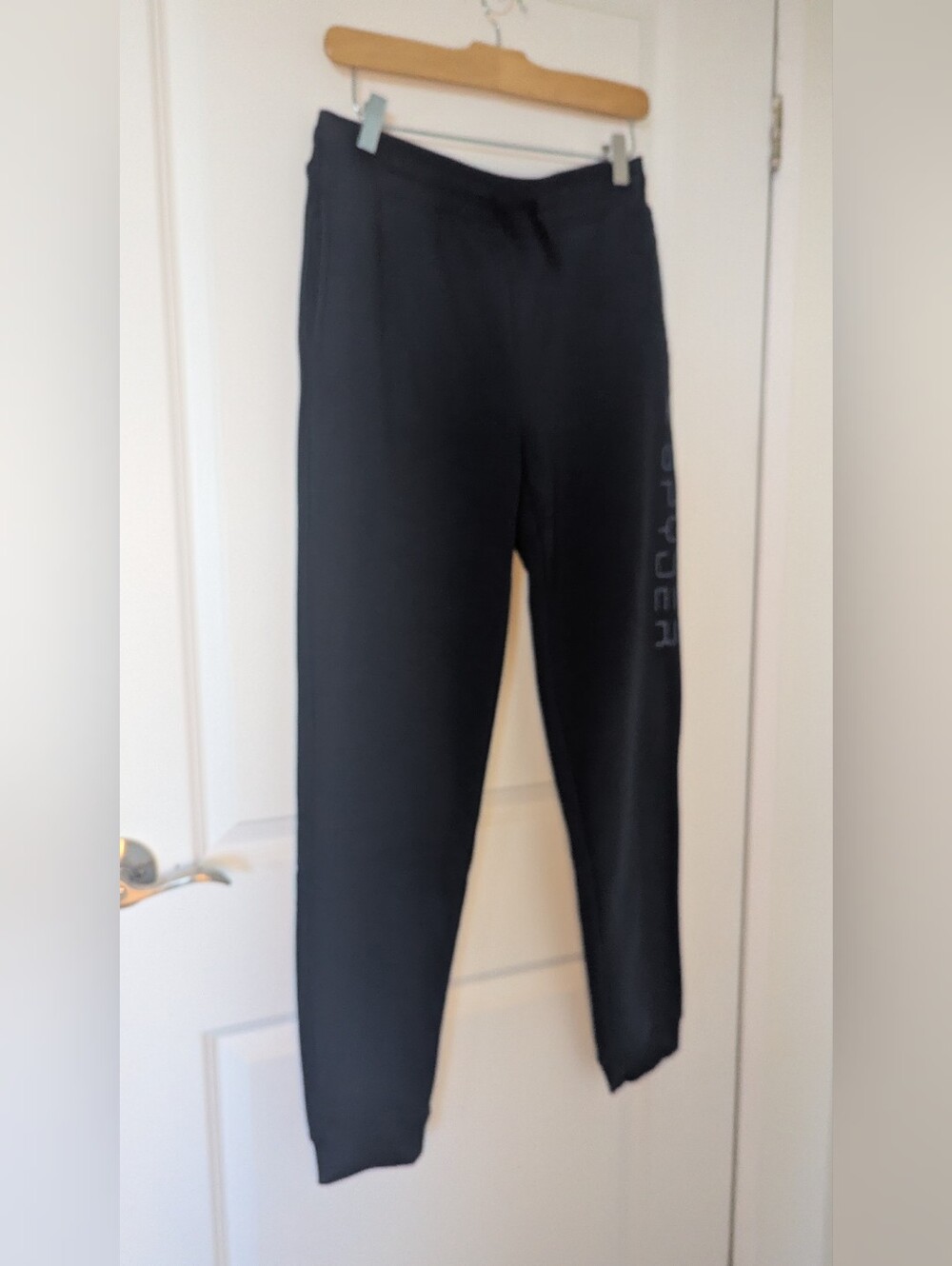 Spyder Boys Fleece Jogger Sweatpants Dark Navy Black - Youth XXL (18/20)